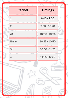 SP timetable 2